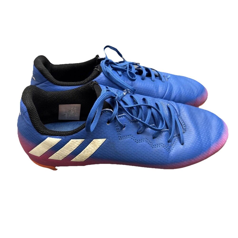 Adidas Soccer Cleats Boys US 5.5 UK5 16.3 TRX FG / AG Messi Blue Pink - FLAWS!
